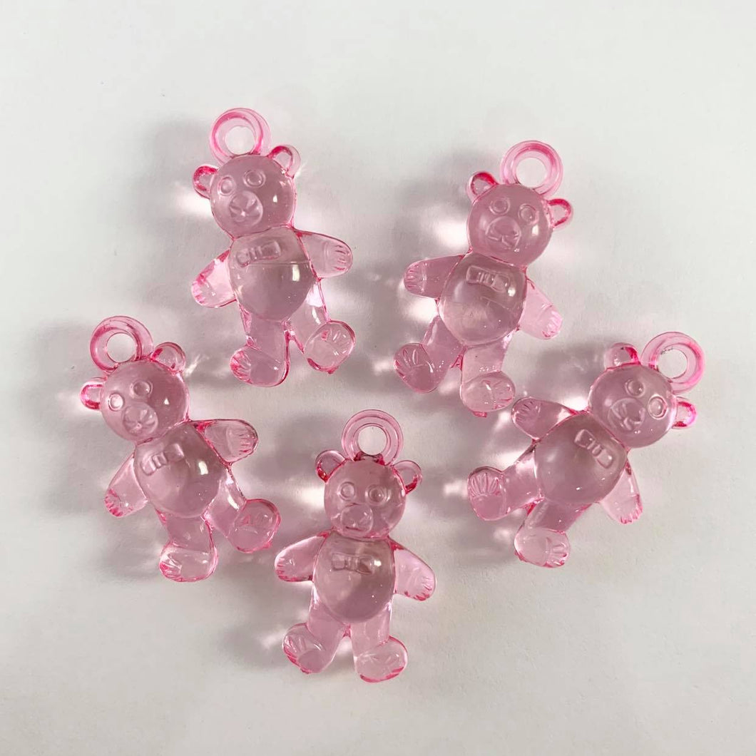 Pink hanging bear 10 pack