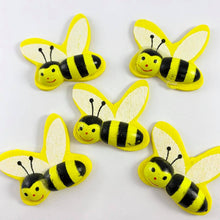 Load image into Gallery viewer, Yellow wooden bee 12 pack
