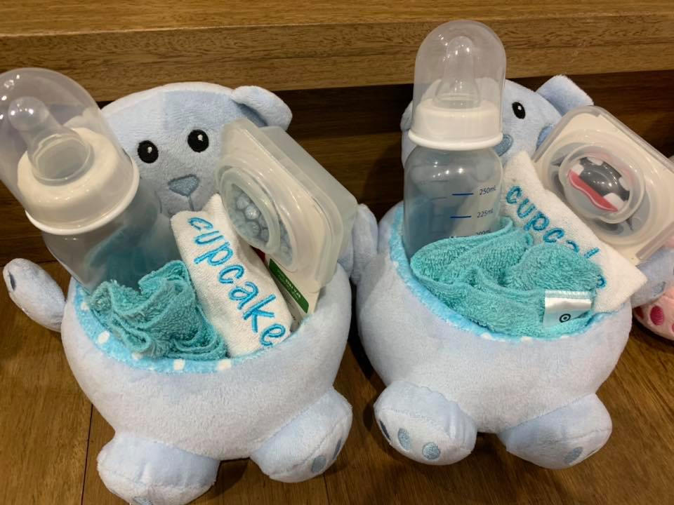 Blue baby boy small gift set