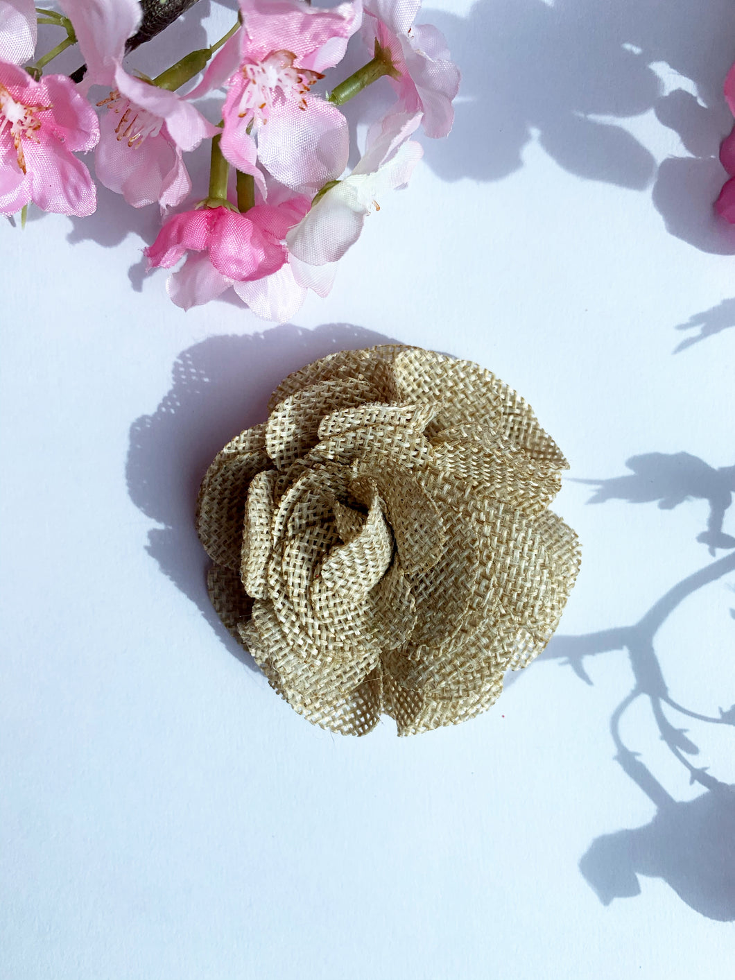 Hessian flower 2 pack