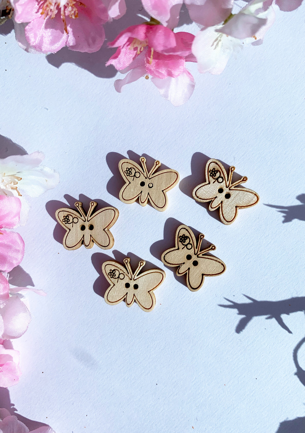 Wooden butterfly 5 pack