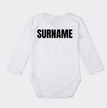 Load image into Gallery viewer, Surname initial shirt / bodysuit infant
