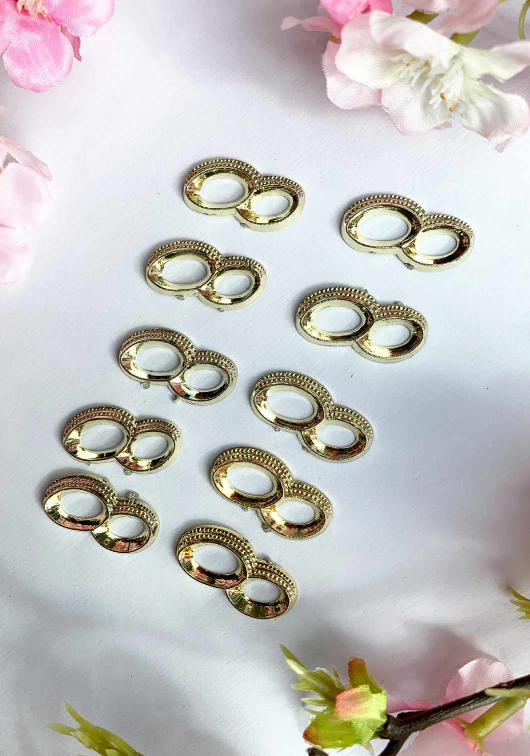 Gold double ring 10 pack