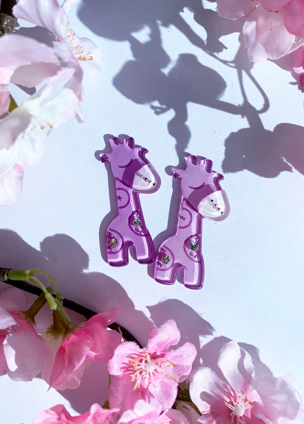 Purple acrylic giraffe