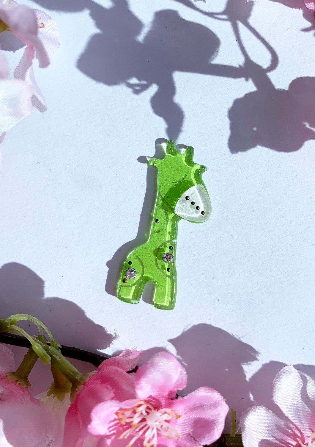 Green acrylic giraffe