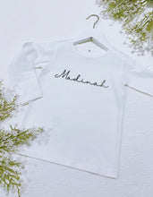 Load image into Gallery viewer, Simplistic calligraphy name shirt / bodysuit infant
