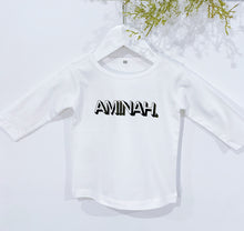 Load image into Gallery viewer, 3D name shirt / bodysuit infant
