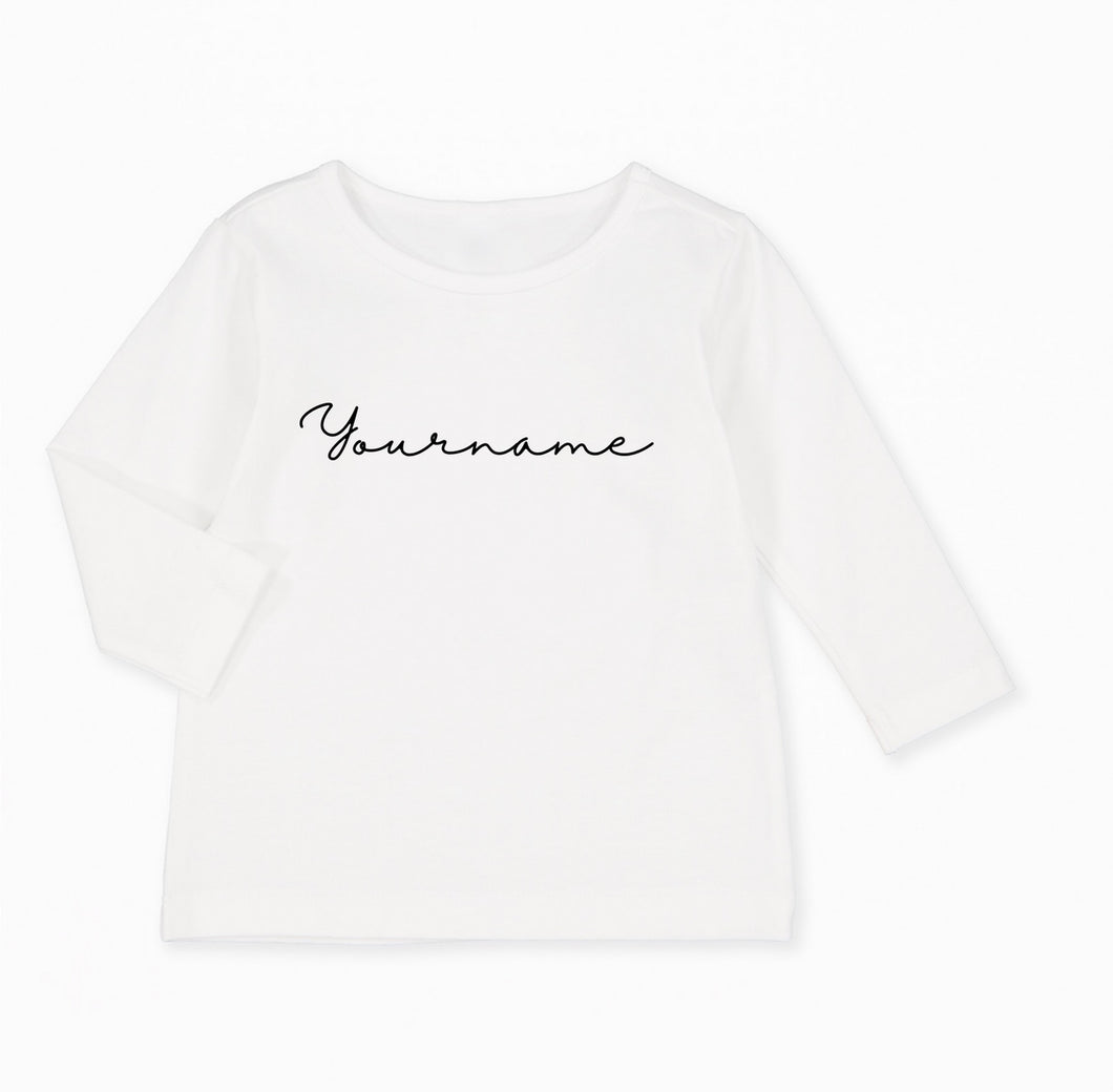 Simplistic calligraphy name shirt / bodysuit infant