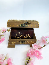 Load image into Gallery viewer, Wooden chest Quran with gold studs
