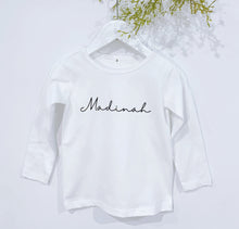 Load image into Gallery viewer, Simplistic calligraphy name shirt / bodysuit infant
