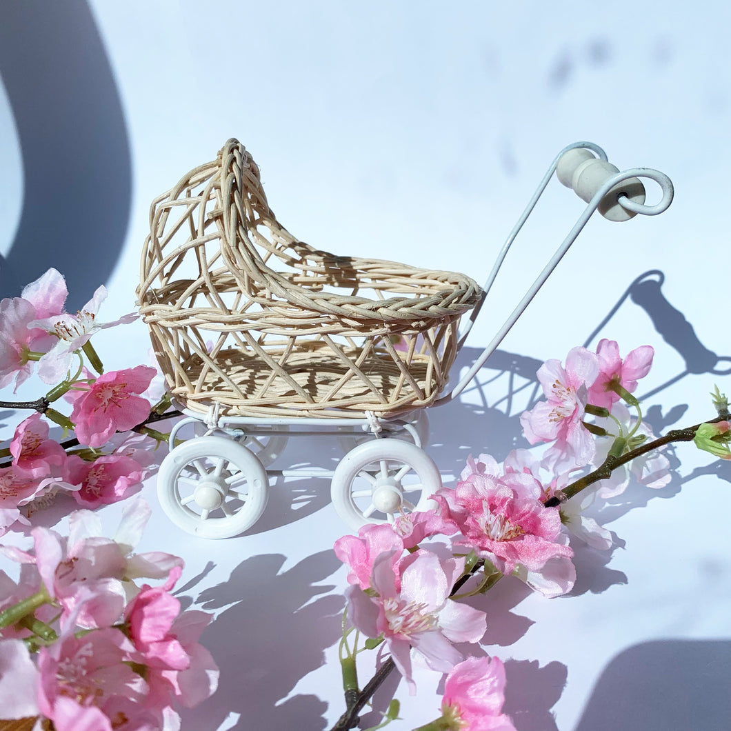 Small wicker pram